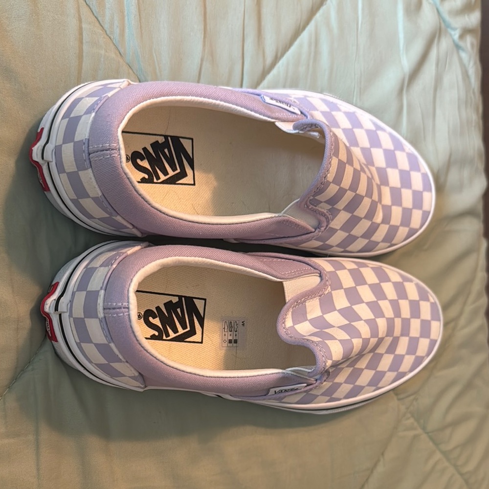 Vans Purple and White Sneakers Mesh Upper